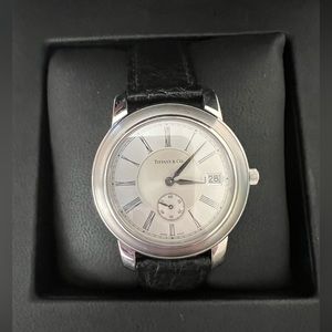 Tiffany & Co. SS Dress Watch With Leather Band
